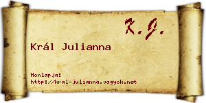 Král Julianna névjegykártya